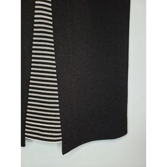 Special Thyme Ltd Womens Plus Sz 16W Dress Short Sleeve Round Neck Striped Black - Picture 3 of 5